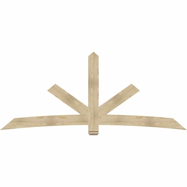Ekena Millwork Alberta Rough Sawn Timber Gable Bracket, Douglas Fir, 108"W x 45"H x 2"D x 6"F, 10/12 Pitch GBW108X45X0206ALB00RDF - main